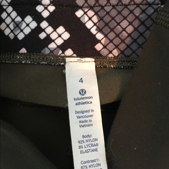 Olive Green Lululemon Leggings - Picture 4 of 4